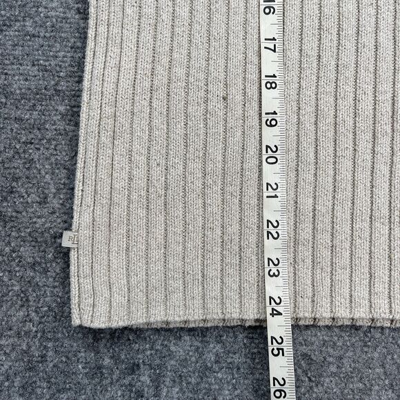 Lauren Ralph Lauren Sweater Womans M Fisherman Silk Linen Cotton Leather Tie - Picture 8 of 8